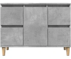 Spintelė praustuvui, betono pilka, 80x33x60cm, apdirbta mediena