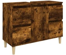 Spintelė praustuvui, dūminio ąžuolo, 80x33x60cm, mediena