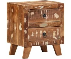 Spintelė prie lovos 40x32x46 cm Regeneruota medžio masyvo