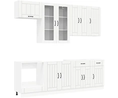 Virtuvės vienetas LUCCA 8 pcs Balta Apdirbta mediena