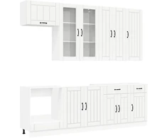 Virtuvės vienetas LUCCA 8 pcs Balta Apdirbta mediena