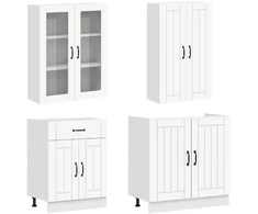 Virtuvės vienetas LUCCA 8 pcs Balta Apdirbta mediena