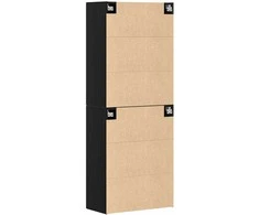 Prie sienos montuojama spinta 2 pcs Juodas ąžuolas