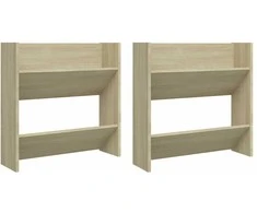 Spintelės batams, 2vnt., ąžuolo spalvos, 60x18x60cm, MDP