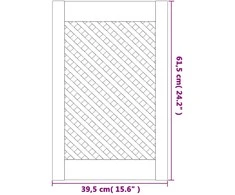 Spintelės durelės, 2vnt., 39,5x61,5 cm, pušis, grotelių dizaino