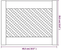 Spintelės durelės, 2vnt., 49,5x39,5 cm, pušis, grotelių dizaino