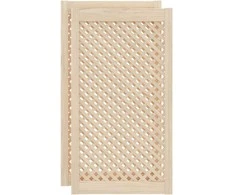 Spintelės durelės, 2vnt., 49,5x99cm, pušis, grotelių dizaino