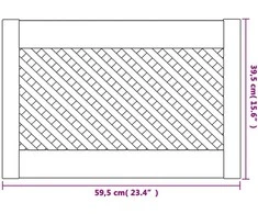 Spintelės durelės, 2vnt., 59,5x39,5 cm, pušis, grotelių dizaino