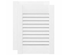 Spintelės durelės, 2vnt., baltos, 39,5x29,5cm, žaliuzių dizaino