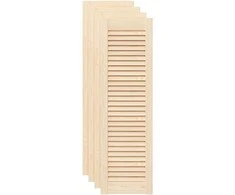 Spintelės durelės, 4vnt., 99x29,5cm, pušis, žaliuzių dizaino