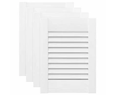 Spintelės durelės, 4vnt., baltos, 39,5x29,5cm, žaliuzių dizaino