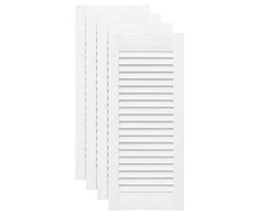 Spintelės durelės, 4vnt., baltos, 69x29,5cm, žaliuzių dizaino