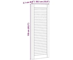 Spintelės durys su durimis Natūrali 110 x 39,5 cm