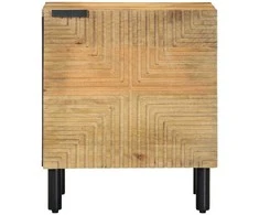 Spintelės prie lovos 2 vnt Ruda 40x33x46 cm medžio masyvo mango