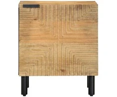 Spintelės prie lovos 2 vnt Ruda 40x33x46 cm medžio masyvo mango