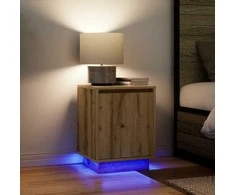 Spintelės prie lovos su LED lemputėmis 2 vnt Artisan Oak