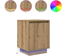Spintelės prie lovos su LED lemputėmis 2 vnt Artisan Oak