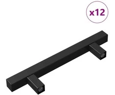 Spintelės rankena 12 pcs Juoda 150 x 12,3 x 35,2 mm