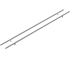 Spintelės rankena 2 vnt. Sidabro 900 mm Nerūdijantis Plienas