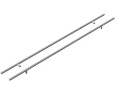Spintelės rankena 2 pcs Sidabro 800 mm Nerūdijantis Plienas