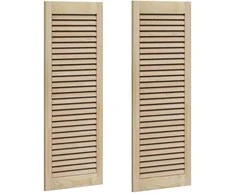 Spintelės durys su durimis 2 pcs Natūrali 110 x 2,1 x 39,5 cm