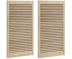 Spintelės durys su durimis 2 pcs Natūrali 110 x 2,1 x 59,5 cm