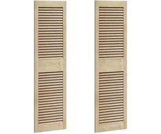 Spintelės durys su durimis 2 pcs Natūrali 140,5 x 2,1 x 39,5 cm