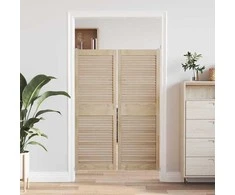 Spintelės durys su durimis 2 pcs Natūrali 49,5 x 2,1 x 140,5 cm