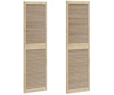 Spintelės durys su durimis 2 pcs Natūrali 201 x 2,1 x 59,5 cm