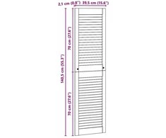 Spintelės durys su durimis 4 vnt. Natūrali 140,5 x 39,5 cm