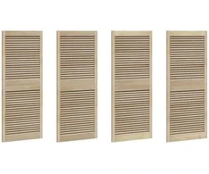 Spintelės durys su durimis 4 pcs Natūrali 140,5 x 2,1 x 59,5 cm