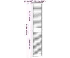 Spintelės durys su durimis 4 pcs Natūrali 170 x 2,1 x 39,5 cm