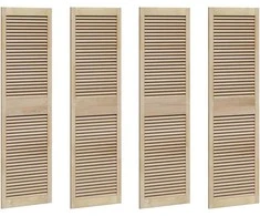 Spintelės durys su durimis 4 pcs Natūrali 170 x 2,1 x 49,5 cm