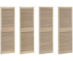 Spintelės durys su durimis 4 pcs Natūrali 170 x 2,1 x 59,5 cm