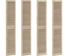 Spintelės durys su durimis 4 pcs Natūrali 201 x 2,1 x 39,5 cm