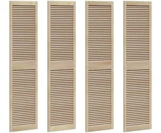 Spintelės durys su durimis 4 pcs Natūrali 201 x 2,1 x 49,5 cm