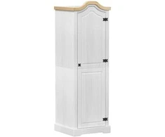 Spintos su lentyna Balta 55 x 52 x 170 cm Kietos pušies mediena