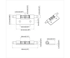 Spyna 12 vnt. Sidabrinė 46 x 17 x 1,2 mm Plienas