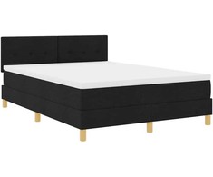 Kiemas lova su pagalve su galvūgalio Juoda 140 x 190 cm audinys