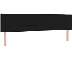 Spyruoklinė lova su čiužiniu Juoda 200 x 200 cm Audinys