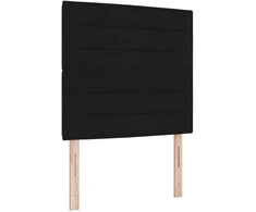 Spyruoklinė lova su čiužiniu Juoda 80 x 200 cm Audinys