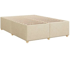 Spyruoklinė lova su čiužiniu Kreminė 160 x 200 cm Audinys