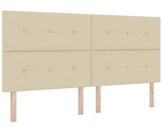 Spyruoklinė lova su čiužiniu Kreminė 200 x 200 cm Audinys