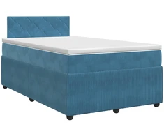Spyruoklinė lova su čiužiniu Mėlyna 120 x 190 cm Aksomas