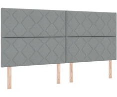 Spyruoklinė lova su čiužiniu Šviesiai pilka 200 x 200 cm