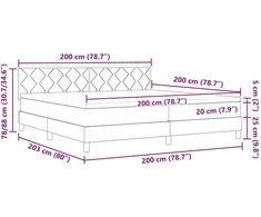 Kiemas lova su pagalve Šviesiai pilka 200 x 200 cm audinys