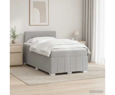 Spyruoklinė lova su čiužiniu Šviesiai pilka 120 x 190 cm