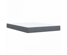 Spyruoklinė lova su čiužiniu Tamsiai pilka 140 x 190 cm Aksomas