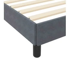 Kiemas lova su čiužiniu Tamsiai pilka 200 x 200 cm audinys