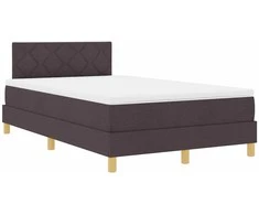 Kiemas lova su pagalve Tamsiai rudas 120 x 190 cm audinys